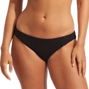 Seafolly Australia Women’s Black Hipster Second Wave Swim Bottoms, Size 10, NWT